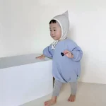 【66-90cm】 ハート刺しゅう ロンパース - 画像 (6)
