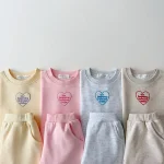 【80-120cm】 英字プリント セットアップ
