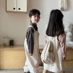 【80-150cm】 ポケット付き サロペット or ワンピース - 画像 (4)