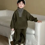【80-150cm】 フリースボタン付き セットアップ - 画像 (6)