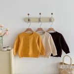 【80-130cm】 クールネック シンプル カーディガン - 画像 (22)