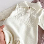 【66-100cm】 ポロ ゲーブル編み オールインワン - 画像 (6)