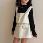 【73-120cm】ハート柄 フリル襟 トップス - 画像 (8)