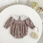 【66-130cm】 レース襟 ロンパース  OR ワンピース - 画像 (9)