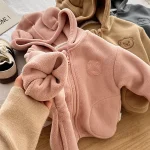 【73-120cm】 熊耳フード付き アウター - 画像 (5)