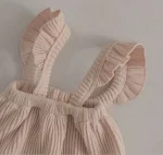 【66-90cm】INS映え 可愛い フリル  ニット サロペット - 画像 (7)