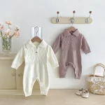 【66-100cm】 ポロ ゲーブル編み オールインワン - 画像 (12)