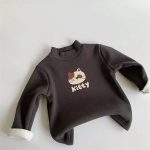 【73-120cm】 動物柄 裏起毛 トップス - 画像 (5)