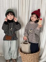 【80-140cm】 カジュアル ボーダー柄 トレーナー - 画像 (4)