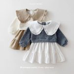 【73-120cm】 おしゃれ 切り替え ワンピース