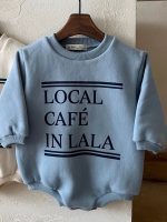 【66-90cm】 英字プリント ロンパース - 画像 (6)