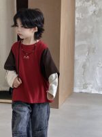 【100-150cm】 カジュアル 切り替え トップス - 画像 (3)