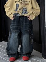 【100-160cm】 トレンド 動きやすい デニム パンツ - 画像 (2)