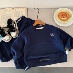 【73-120cm】 シンプル トレーナー+パンツ セットアップ - 画像 (5)