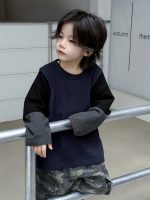 【100-150cm】 カジュアル 切り替え トップス - 画像 (8)
