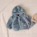 【73-120cm】 もこもこ フード付き アウター - 画像 (2)