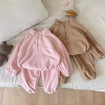 【73-120cm】 あったか トップス+パンツ セットアップ - 画像 (2)