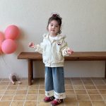 【73-120cm】 チェリー柄 フード付き ジップパーカー - 画像 (2)