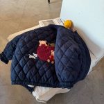 【90-140cm】 刺繍 クマ柄 裏起毛 アウター - 画像 (4)