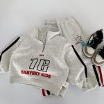 【73-120cm】 カジュアル トレーナー+パンツ セットアップ - 画像 (6)