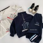 【73-120cm】 カジュアル トレーナー+パンツ セットアップ - 画像 (2)