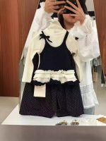 【73-120cm】 おしゃれ レイヤードデザイン トップス - 画像 (3)