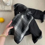 【90-140cm】 レイヤード あったか POLOネック アウター - 画像 (4)