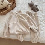【73-120cm】 あったか トップス+パンツ セットアップ - 画像 (4)