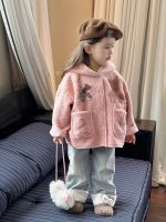【73-120cm】秋 ふわふわ フード付き アウター