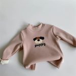 【73-120cm】 動物柄 裏起毛 トップス - 画像 (6)