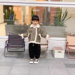 【73-120cm】 ふわふわ 切り替え アウター - 画像 (5)
