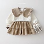 【73-120cm】 おしゃれ 切り替え ワンピース - 画像 (3)