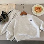 【73-120cm】 シンプル トレーナー+パンツ セットアップ
