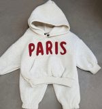 【73-120cm】 英字 パーカー＆パンツ セットアップ - 画像 (5)