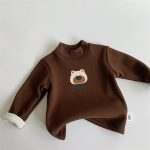 【73-120cm】 動物柄 裏起毛 トップス - 画像 (7)