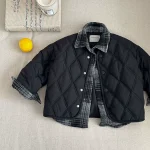 【90-140cm】 レイヤード あったか POLOネック アウター - 画像 (7)