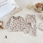 【73-100cm】総柄 カートゥーン ルームウェア セットアップ - 画像 (5)
