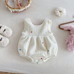 【66-90cm】 カラフル ハート 裏起毛 ロンパース レース リブ インナー - 画像 (4)