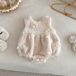 【66-90cm】 立体フラワー ロンパース or セーター - 画像 (7)