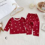 【73-100cm】総柄 カートゥーン ルームウェア セットアップ - 画像 (7)