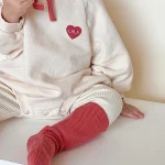 【66-90cm】 ハート刺しゅう ロンパース - 画像 (5)