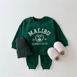 【80-130cm】 英字プリント セットアップ - 画像 (3)