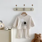 【73-110cm】 象柄 ワッフル セットアップ - 画像 (3)