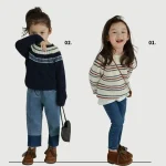 【90-140cm】 ボーダー セーター - 画像 (4)