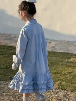 【90-150cm】 フリル裾 ワンピース - 画像 (9)