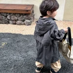 【80-150cm】 フード付き ロング アウター - 画像 (9)