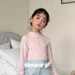【73-120cm】ハート柄 フリル襟 トップス - 画像 (7)