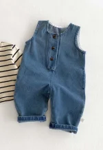 【66-90cm】デニム オールインワン OR ボーダー トップス - 画像 (5)