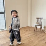 【80-130cm】 ボーダー カーディガン - 画像 (7)