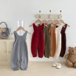 【66-100cm】 シンプル ニット サロペット or インナーシャツ - 画像 (4)